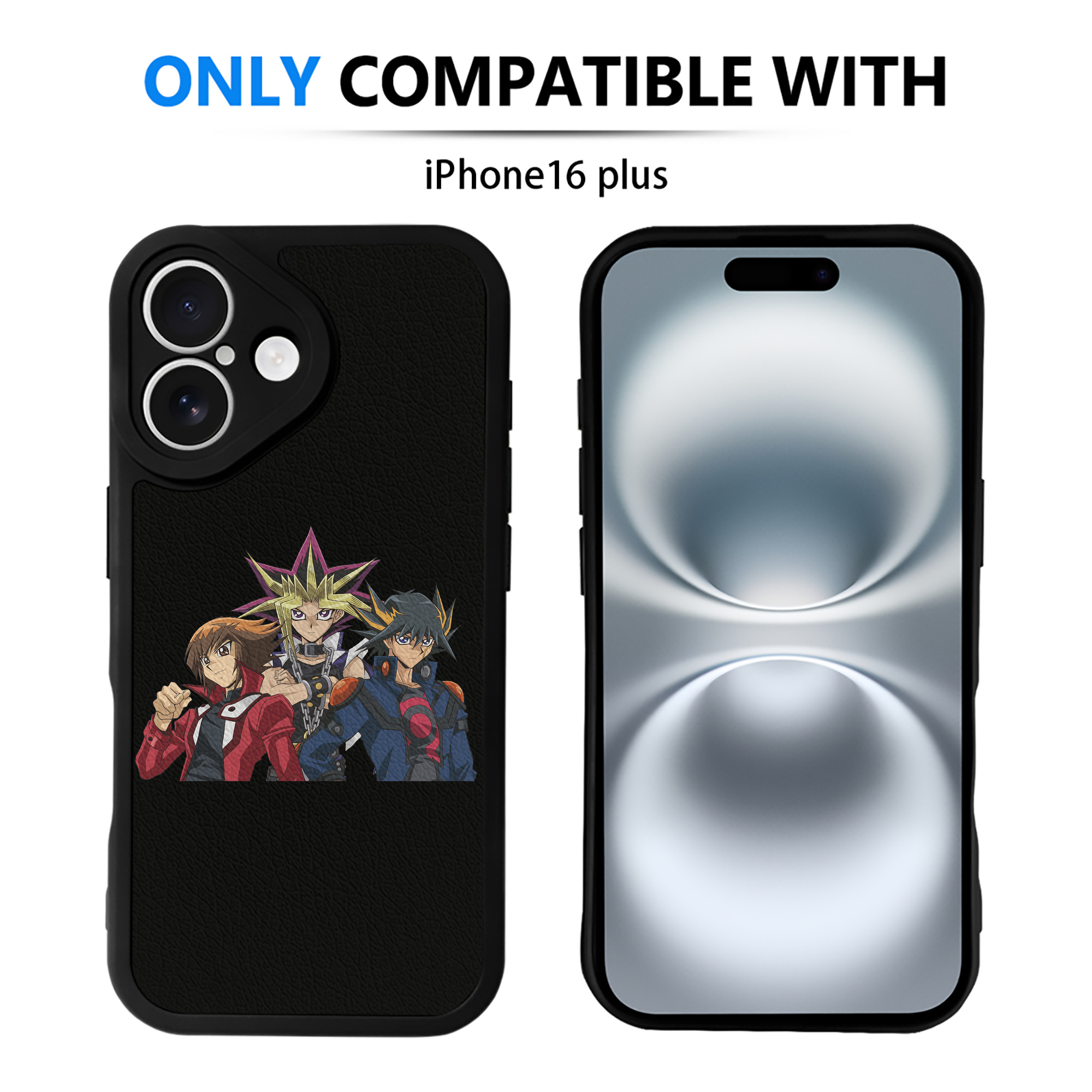 遊☆戯☆王 Yu-Gi-Oh! 【iPhone 16シリーズ対応】シリコンスマホケース（レザー調） 材質：シリコン
